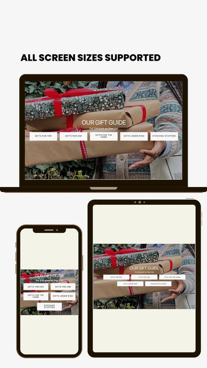 Holiday Promotion: Gift Guide Feature on Shopify Store Homepage Hazil Studios